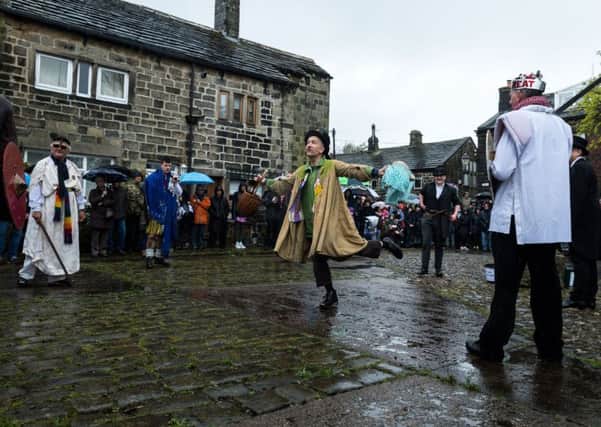 Traditional Pace Eggs plays, performed in Heptonstall Weavers Square, Heptonstall, near Hebden Bridge.