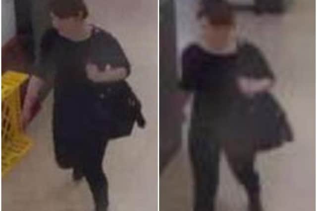 These CCTV images show Svitlana Krasnoselska at work in Leeds last month.
