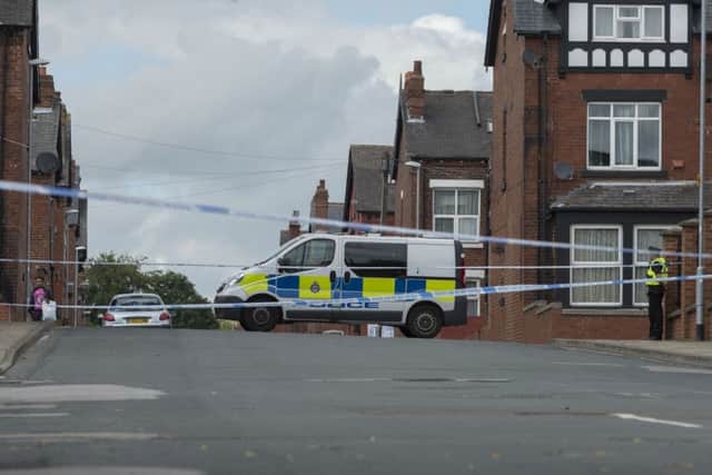 A police cordon in Hamilton Place, Chapeltown, following a shooting near Jackie Smart Court. Picture: James Hardisty