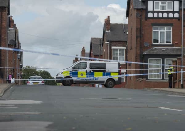 A police cordon in Hamilton Place, Chapeltown, following a shooting near Jackie Smart Court. Picture: James Hardisty