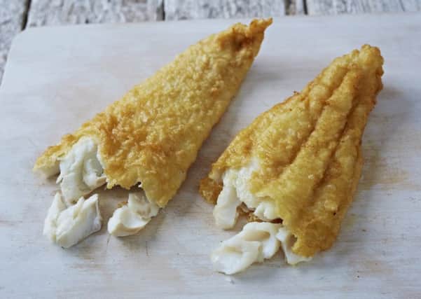 It's hard to tell the difference between battered Atlantic cod (left) and battered Pangasius (right). Picture: MSC