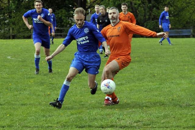 Yorkshire Amateur League Supplementary Cup semi-final action between Morley Town Res and Shire III. PIC: Steve Riding