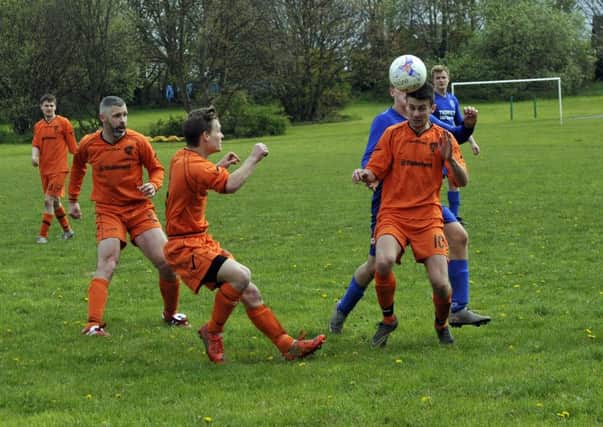 Yorkshire Amateur League Supplementary Cup semi-final action between Morley Town Res and Shire III. PIC: Steve Riding