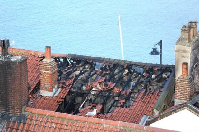The damage to the roof
Picture by Ceri Oakes