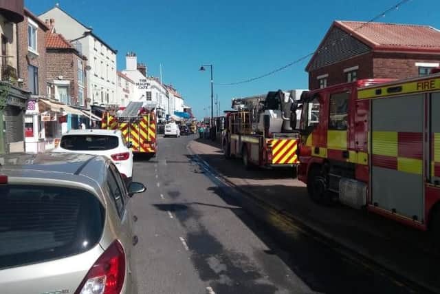 Four fire engines returned to Pier Road