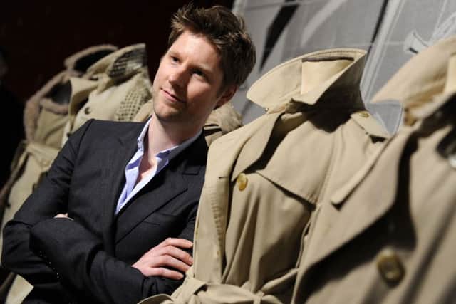 Christopher Bailey, Chief Creative Director of Burberry Ltd.Burburry  trench coats donated to the Yorkshire Fashion Archive at Salts Mill where the first YFA exhibition 'Dress Rehearsal' will be held in April.  17 March 2011.Picture Bruce Rollinson