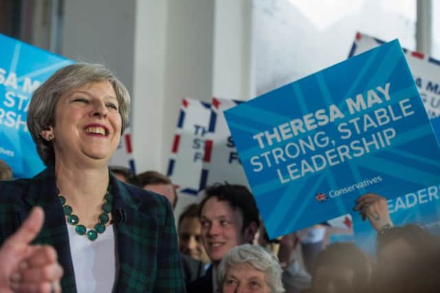 Prime Minster Theresa May, speaking at a conservative campaign event held at the Shine Centre, Harehills Road, Leeds on April 27, 2017.  Picture: James Hardisty