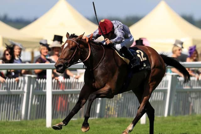 Qemah ridden by jockey Gregory Benoist on the way to winning the Coronation Stakes at Ascot last May. PIC: David Davies/PA Wire