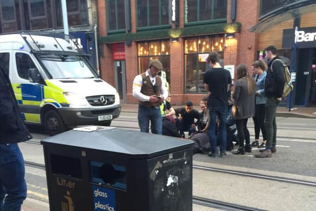 The scene on West Street