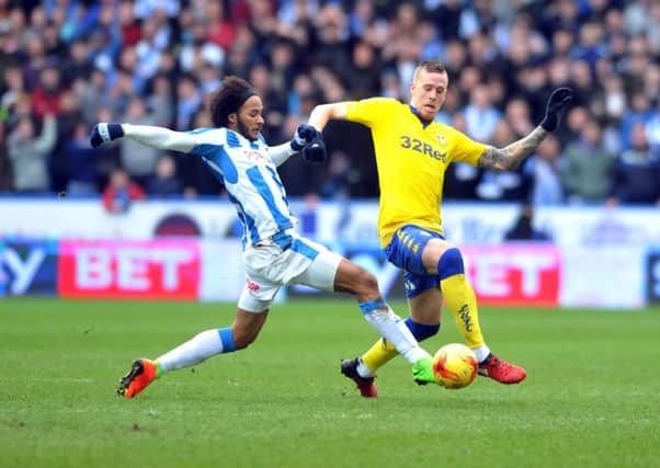Pontus Jansson, in action during the 2-1 defeat at Huddersfield Town in February