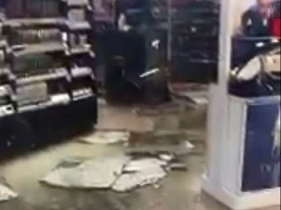 Flood damage at the Boots store in Colton. Picture: @Misslelith