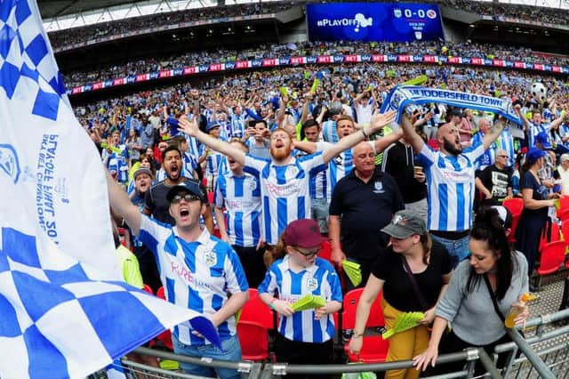 Huddersfield Town v Reading, Championship Play-Off Final, Wembley, London.. Huddersfield Town fans at the game.29th May 2017 ..Picture by Simon Hulme