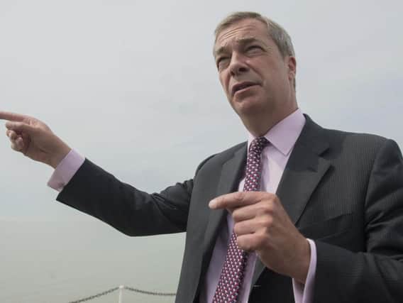 Former Ukip leader Nigel Farage visits Clacton Pier during a visit to the seaside town on the general election campaign trail. Picture: Victoria Jones/PA Wire