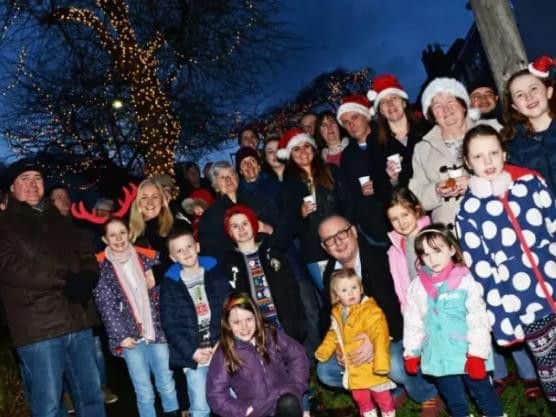 Carol singing in Abbeydale Park Rise.