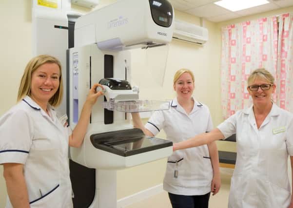 NEW: Deputy Team Manager Susan Cage, radiographer Kirsten Atkinson and assistant Beverley Rockett.