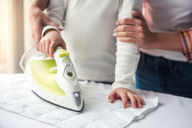 FLAT DAY: The boredom of ironing can be appealing.