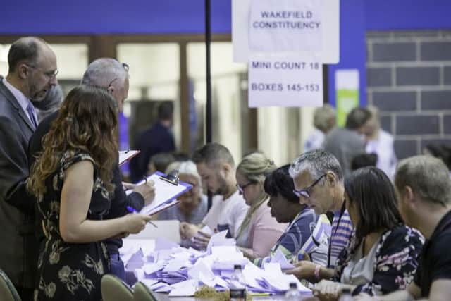 Picture by Allan McKenzie/YPN - 08/06/17 - Press - General Election Results - Wakefield, England - Ballot counting gets under way at Wakefield.