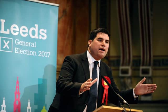 General Election 2017.
Labour's Richard Burgon regains the Leeds East constituency at Leeds Town Hall.
8th June 2017.
Picture Jonathan Gawthorpe