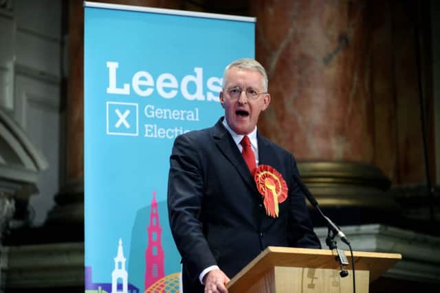 General Election 2017.Labour's Hilary Benn regains the Leeds Central constituency at Leeds Town Hall.8th June 2017.Picture Jonathan Gawthorpe