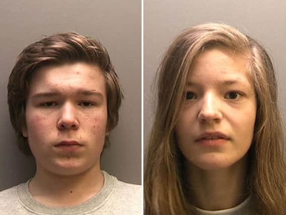 Handout photo issued by Linconshire Police of Lucas Markham and Kim Edwards, believed to be Britain's youngest double murderers, who can now be named as the two 15 year olds who were convicted of murdering Edwards' mother and sister in Spalding, Lincolnshire, last April. PA