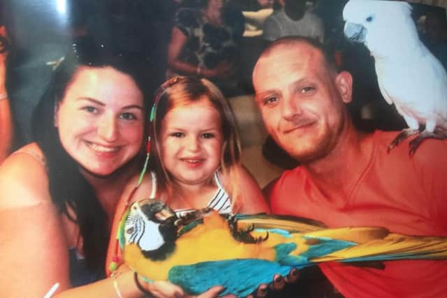 Megan and Steve with their daughter Rhia