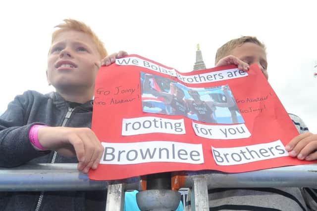 Young Brownlee fans look on intently. PIC: Tony Johnson