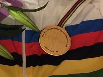 The missing gold medal from the 2016 Paracycling track World Championships in Montichiari, Italy.