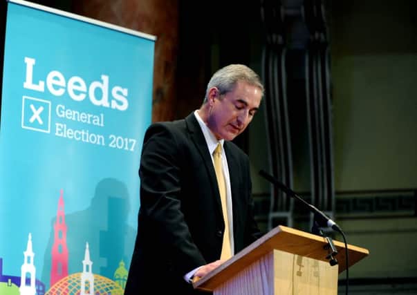General Election 2017.
Liberal Democrats Greg Mulholland loses his Leeds North West constituency to Labour's Alex Sobel at Leeds Town Hall.
8th June 2017.
Picture Jonathan Gawthorpe