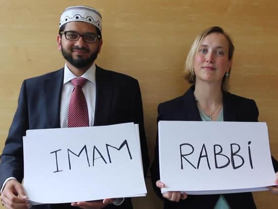 LOVE THY NEIGHBOUR: Imam Qari Asim of Leeds Makkah Mosque and  Rabbi Esther Hugenholtz of Sinai Synagogue in Leeds