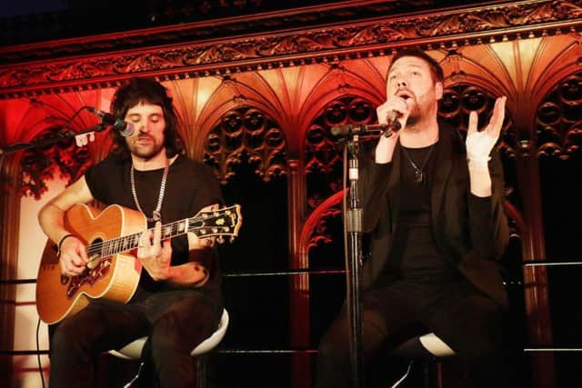 Kasabian played an exclusive, intimate acoustic show for 500 Leeds and Reading Festival tickets holders at St Laurence Church in Reading. Photo: Dijana Capan