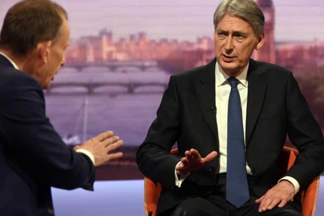 Chancellor Philip Hammond on BBC One's The Andrew Marr Show