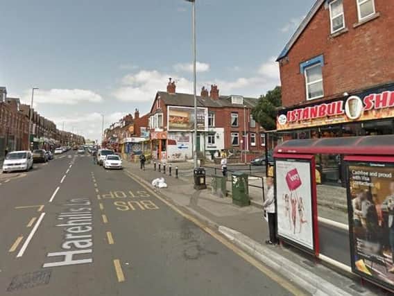 The brawl happened in Harehills Lane in Leeds last night. Picture: Google