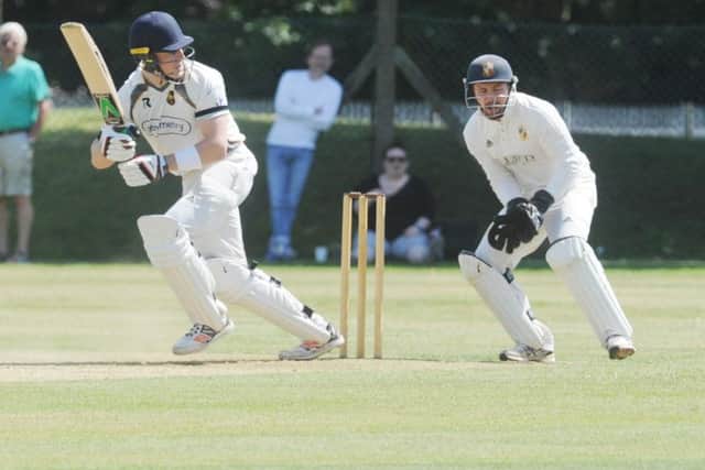 Adam Waite, of Pudsey St Lawrence, who top scored with 75 against Townville. PIC: Steve Riding