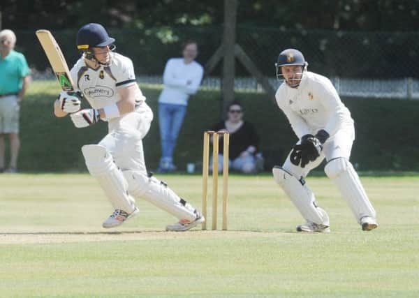 Adam Waite, of Pudsey St Lawrence, who top scored with 75 against Townville. PIC: Steve Riding