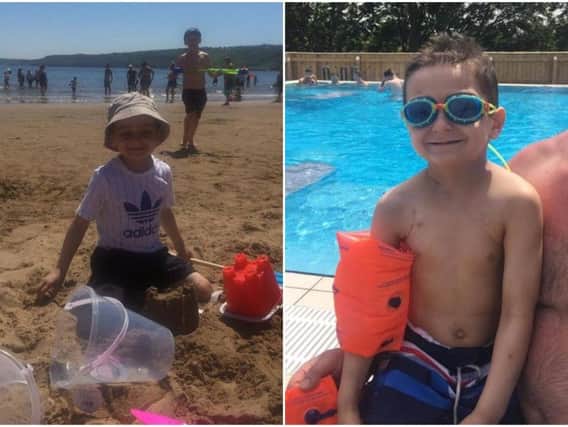 Brave Bradley Lowery is enjoying his holiday in Scarborough.