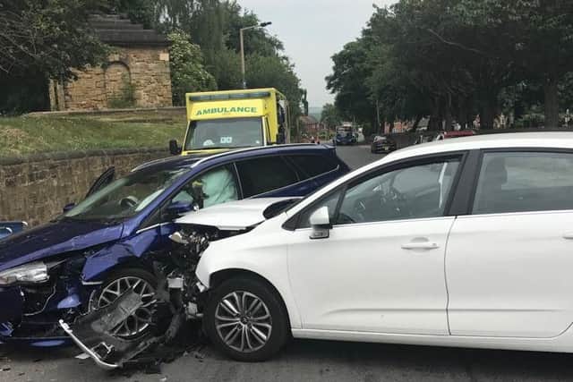 Crash in Wath - image by Rotherham North LPT
