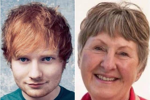 Ed Sheeran has declared his love for Doncaster Bake Off star Val Stones.
