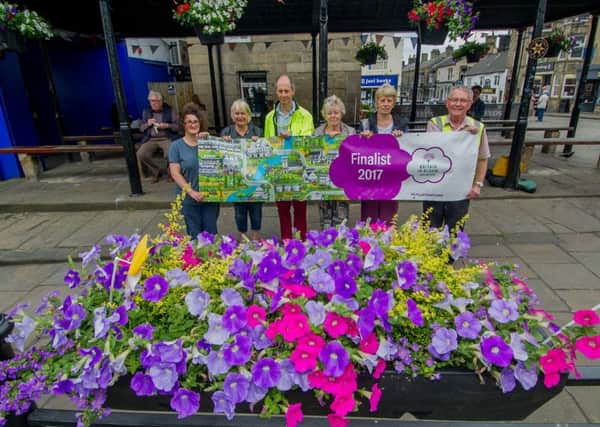 Date: 22nd June 2017.
Picture James Hardisty
Representatives from Otley in Bloom celebrating the success that Otley has reached the finals of the RHS Britain in Bloom competition. Pictured (left to right) Katie Burnett, Anni Allsuch, Bill Austin, Carole Devlin, Sue Stanwell, and David Bellerby.