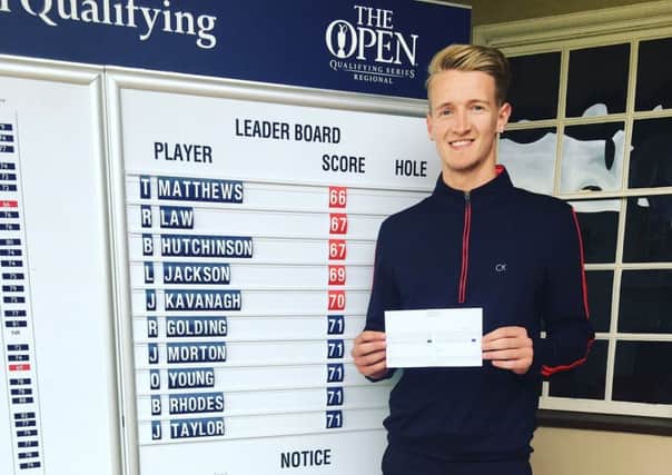 Oulton Hall's Torren Matthews won the Open Championship regional qualifying event at Alwoodley.