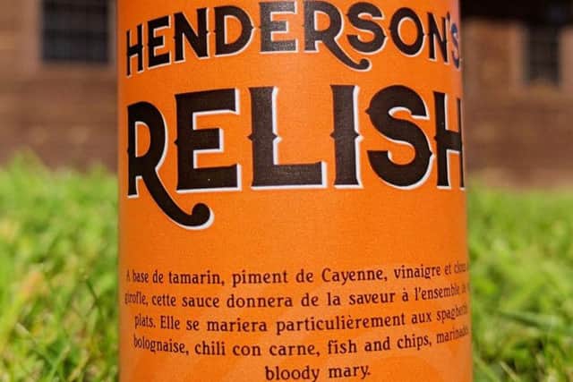 The French Henderson's Relish bottle.