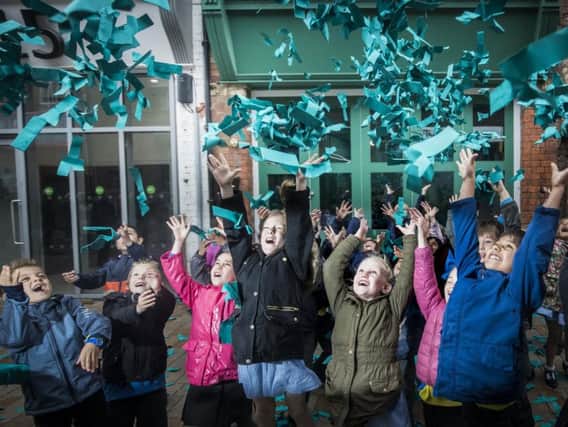 School children enjoy the 'world's favourite colour' in Hull