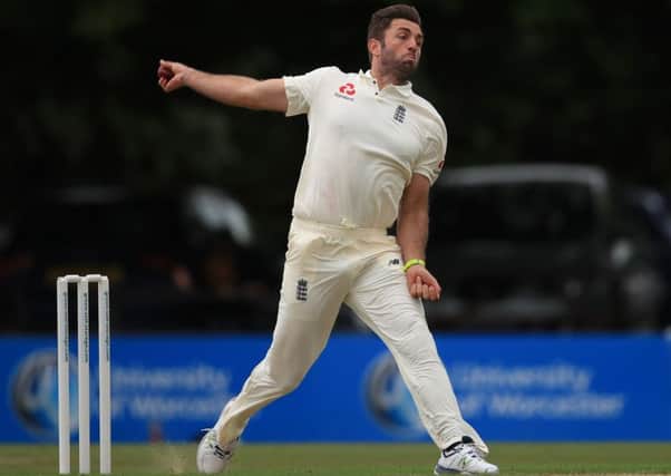 On the way back: England Lions' Yorkshire pace bowler Liam Plunkett.