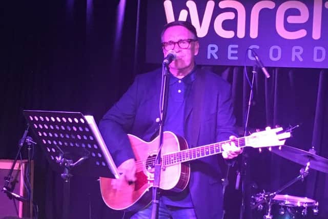Chris Difford on stage at Warehouse Recording Co, Harrogate. Picture: David Hodgson