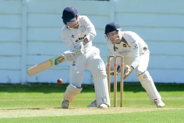 Tom Hodgson, who scored with 52 as Farsley beat Pudsey St Lawrence. PIC: Steve Riding