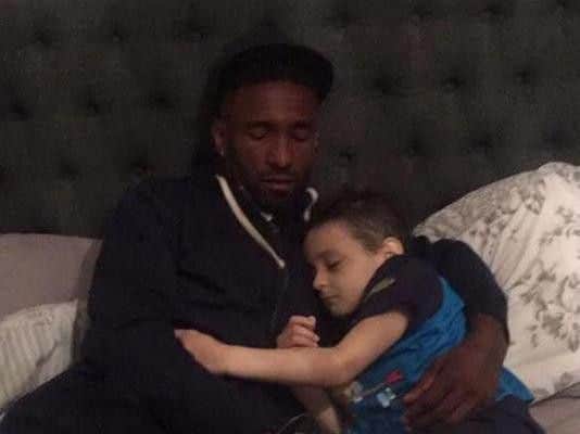 Bradley Lowery with best friend Jermain Defoe