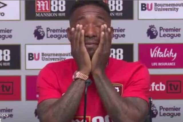 Jermain Defoe was tearful as he spoke about Bradley Lowery.