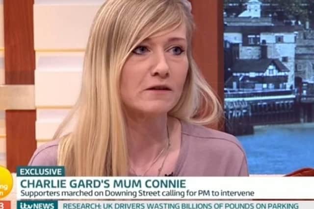 Charlie Gard's mum Connie on ITV this morning.