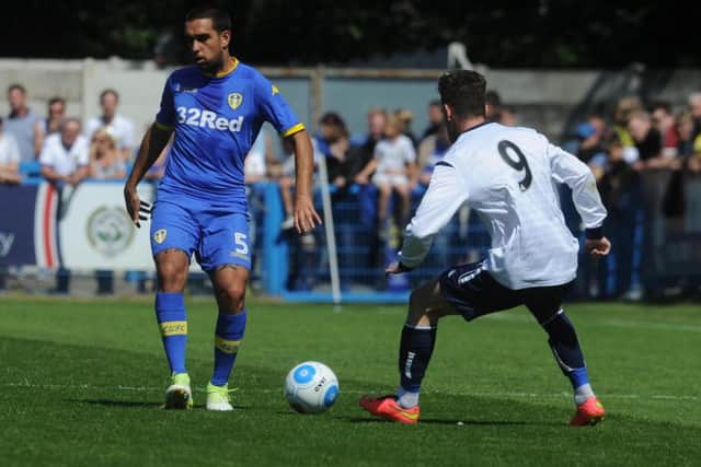 Giuseppe Bellusci during the first half at Guiseley.