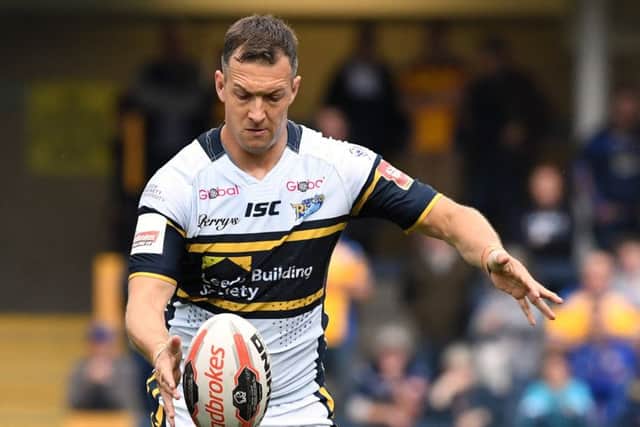 Danny McGuire playing for Leeds Rhinos against Featherstone Rovers in the Challenge Cup earlier this season. (Picture: Bruce Rollinson)