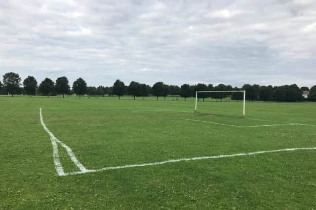 The penalty area looks a little puzzling.